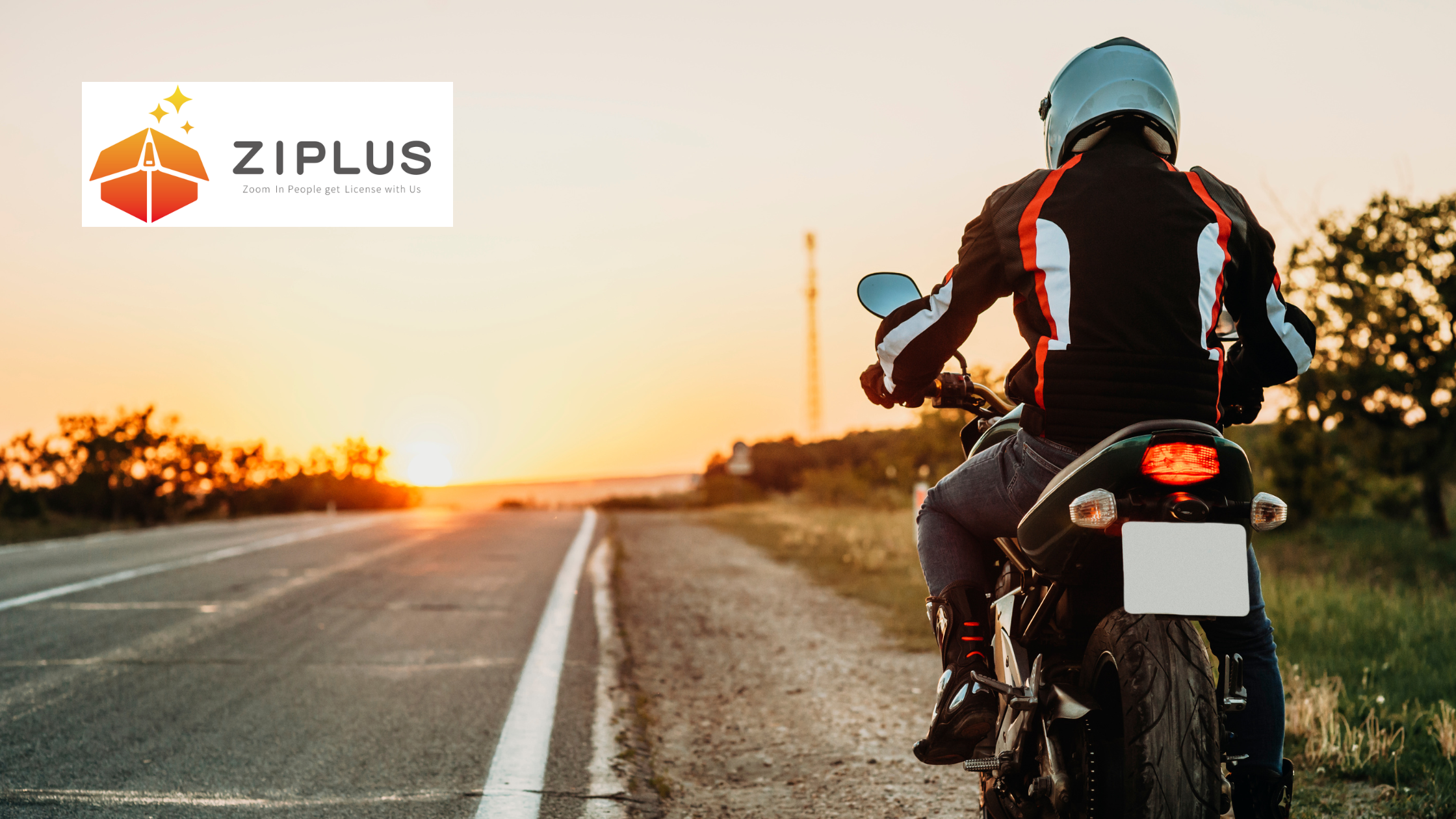 Man rides into the sunset after converting their motorcycle license in Japan